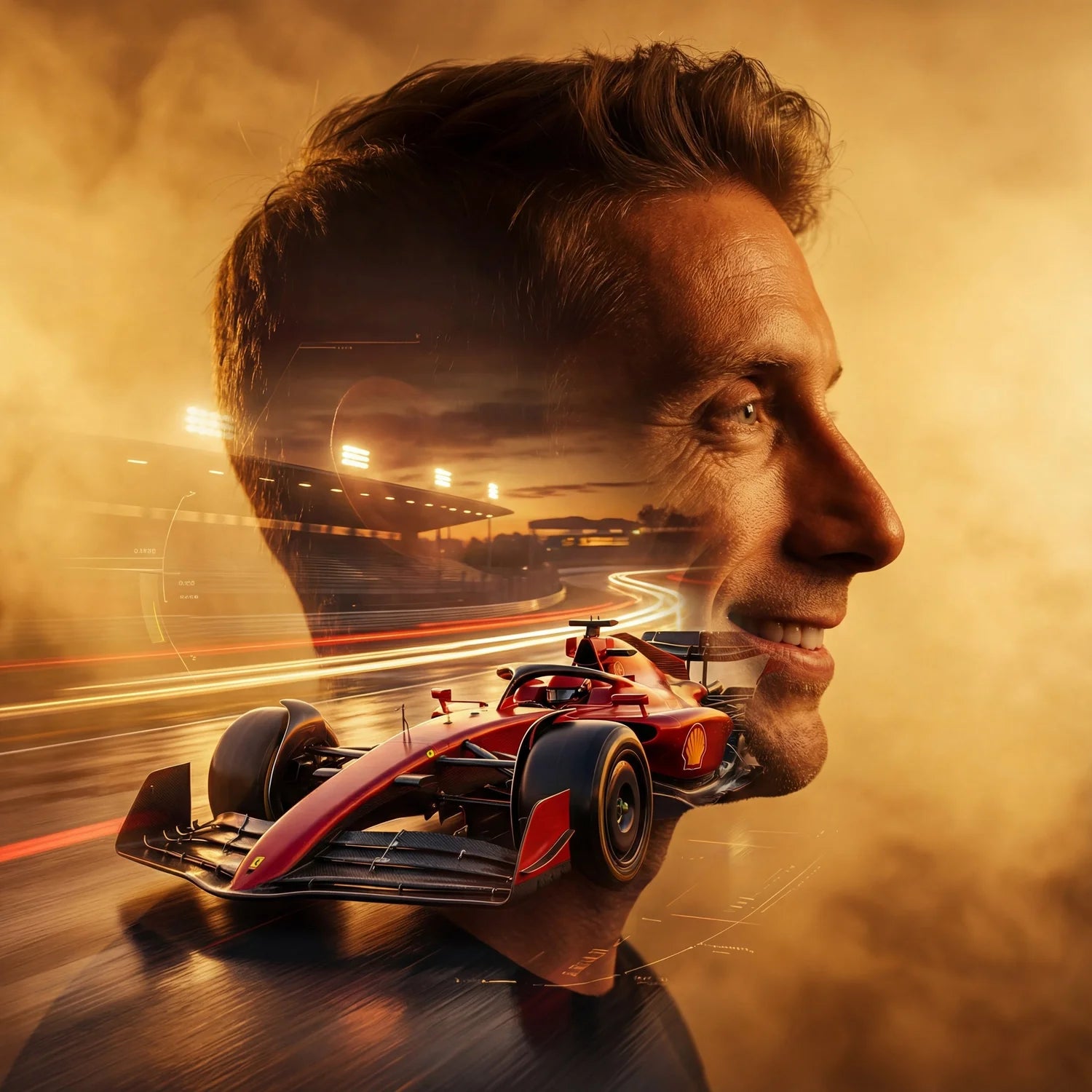 F1 Velocity Double Exposure AI Prompt