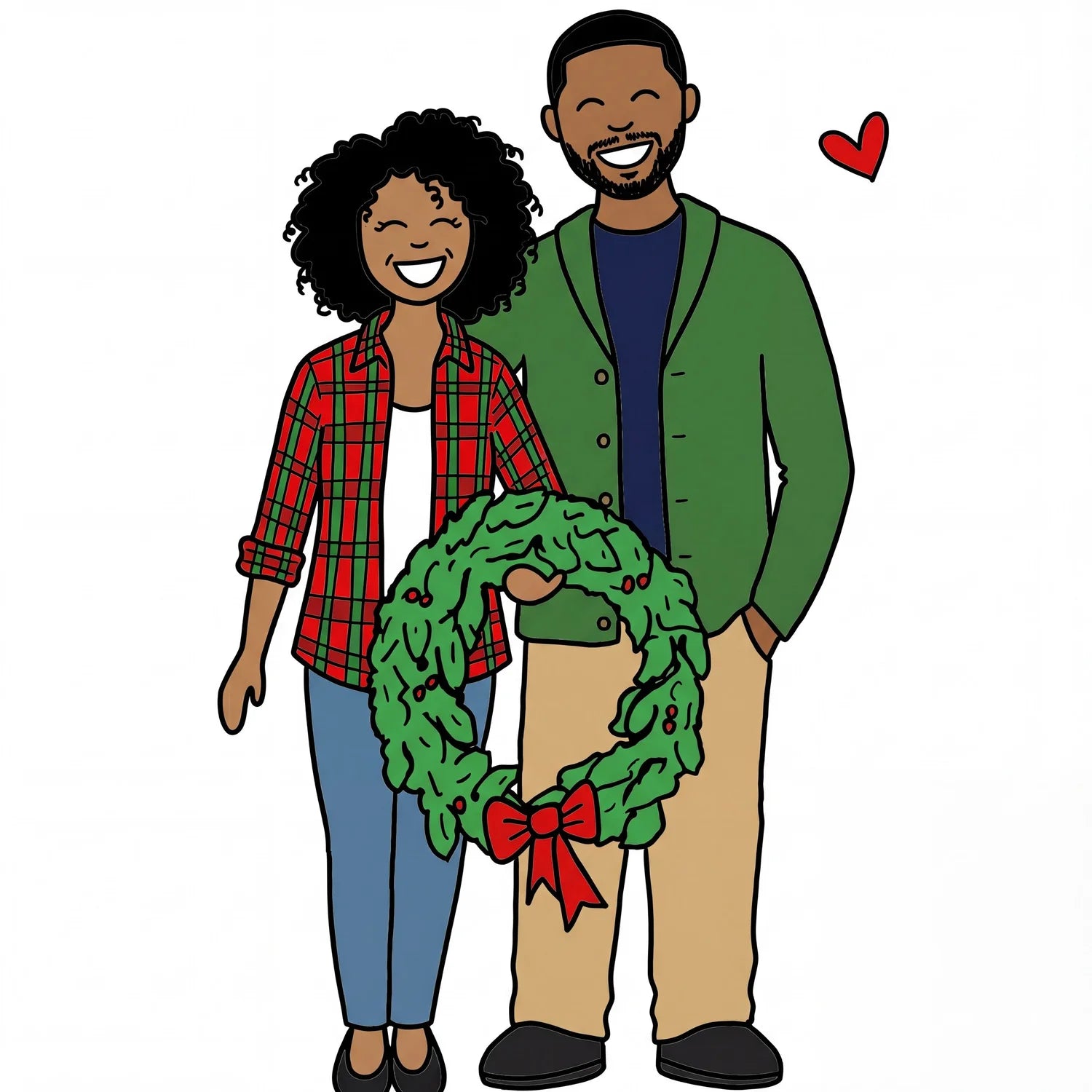 Doodle Family Holiday Portrait