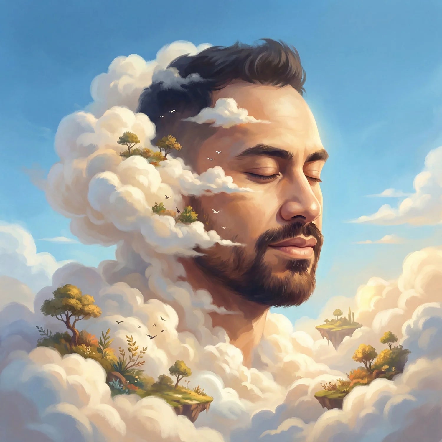 Cloud Dreamscape Portrait AI Prompt