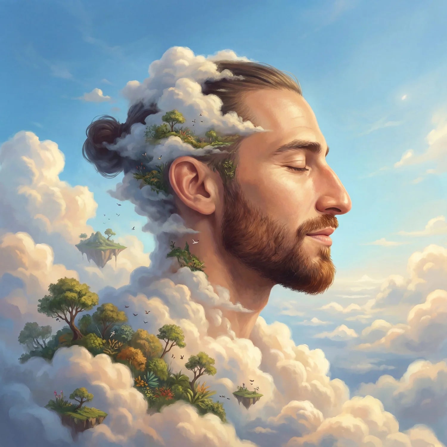 Cloud Dreamscape Portrait AI Prompt