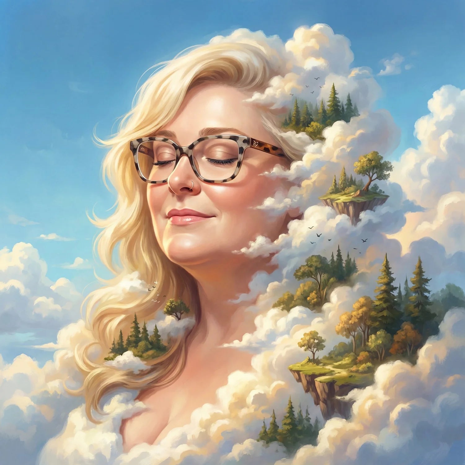 Cloud Dreamscape Portrait AI Prompt