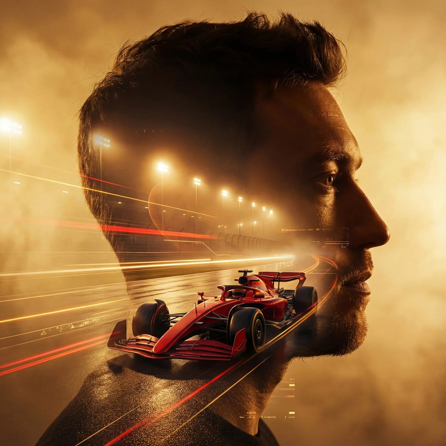 F1 Velocity Double Exposure AI Prompt