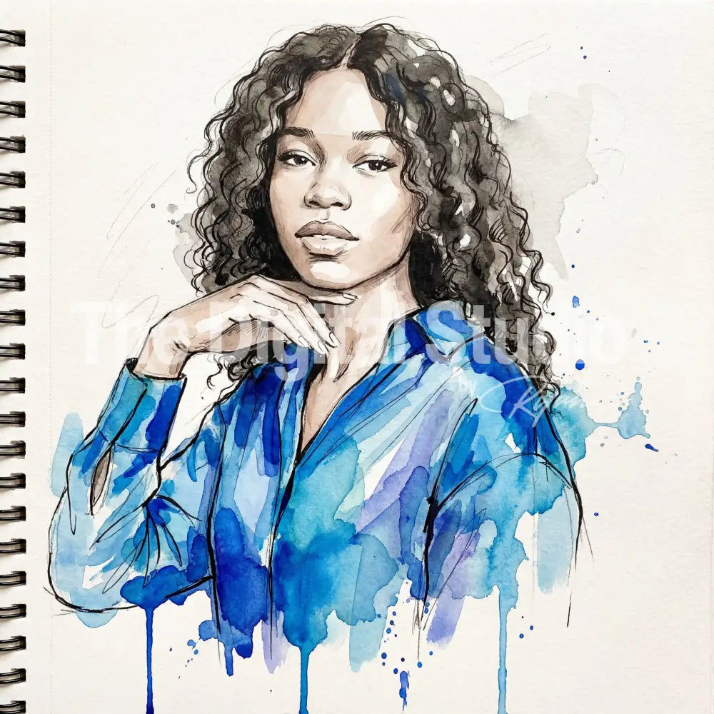 Fashion Watercolor Couture — Runway Illustration AI Effect