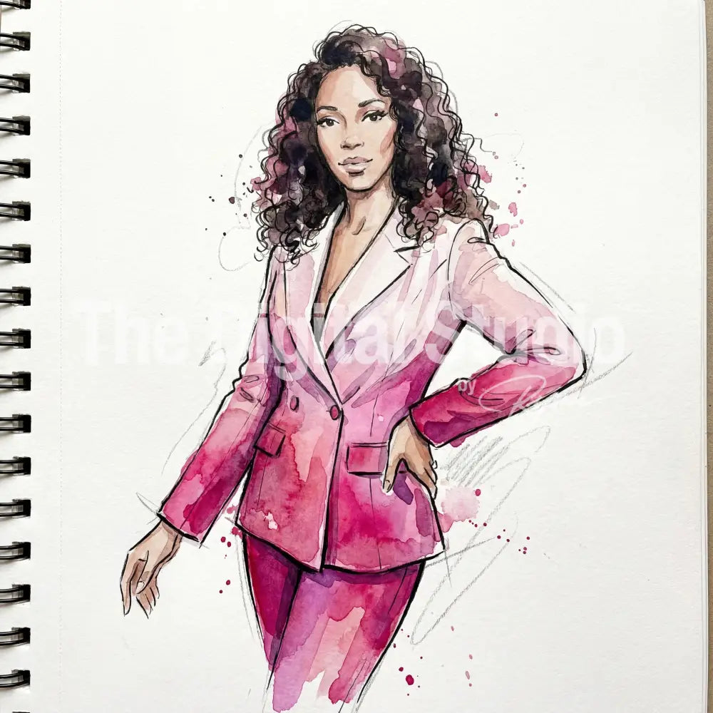 Fashion Watercolor Couture — Runway Illustration AI Effect